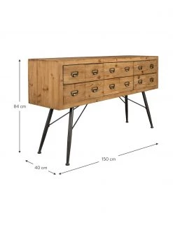 Dutchbone Apotheker-Sideboard Six mit Schubladen, B 150 x H 84 cm -Schlafzimmer Verkäufe 2022 Apotheker Sideboard Six mit Schubladen 2