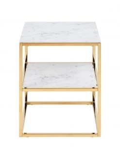 Beistelltisch Aruba mit marmorierter Glasplatte, B 40 x H 51 cm -Schlafzimmer Verkäufe 2022 Beistelltisch Aruba mit marmorierter Glasplatte 3