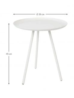 Beistelltisch Frost in Weiß, Ø 39 x H 45 cm -Schlafzimmer Verkäufe 2022 Beistelltisch Frost in Weiss 2