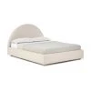 Westwing Collection Bouclé-Polsterbett Ebba mit Stauraumfunktion in Beige, 140 x 200 cm