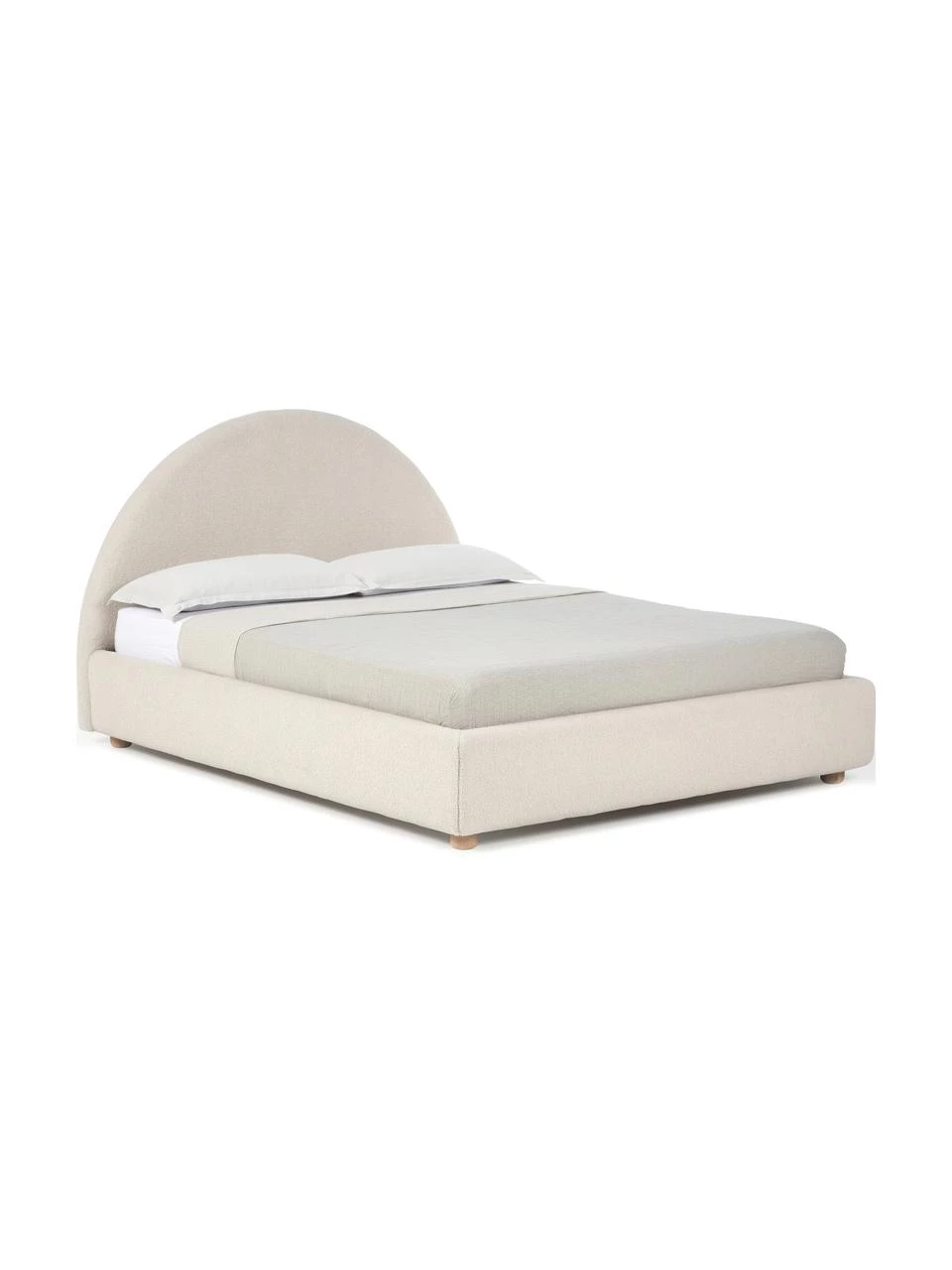 Westwing Collection Bouclé-Polsterbett Ebba mit Stauraumfunktion in Beige, 140 x 200 cm 1 Westwing Collection Bouclé-Polsterbett Ebba mit Stauraumfunktion in Beige, 140 x 200 cm