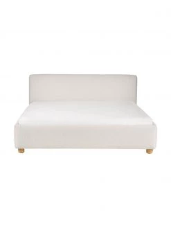 Westwing Collection Bouclé-Polsterbett Serena in Cremeweiß, 140 x 200 cm -Schlafzimmer Verkäufe 2022 Boucle Polsterbett Serena in Cremeweiss 4