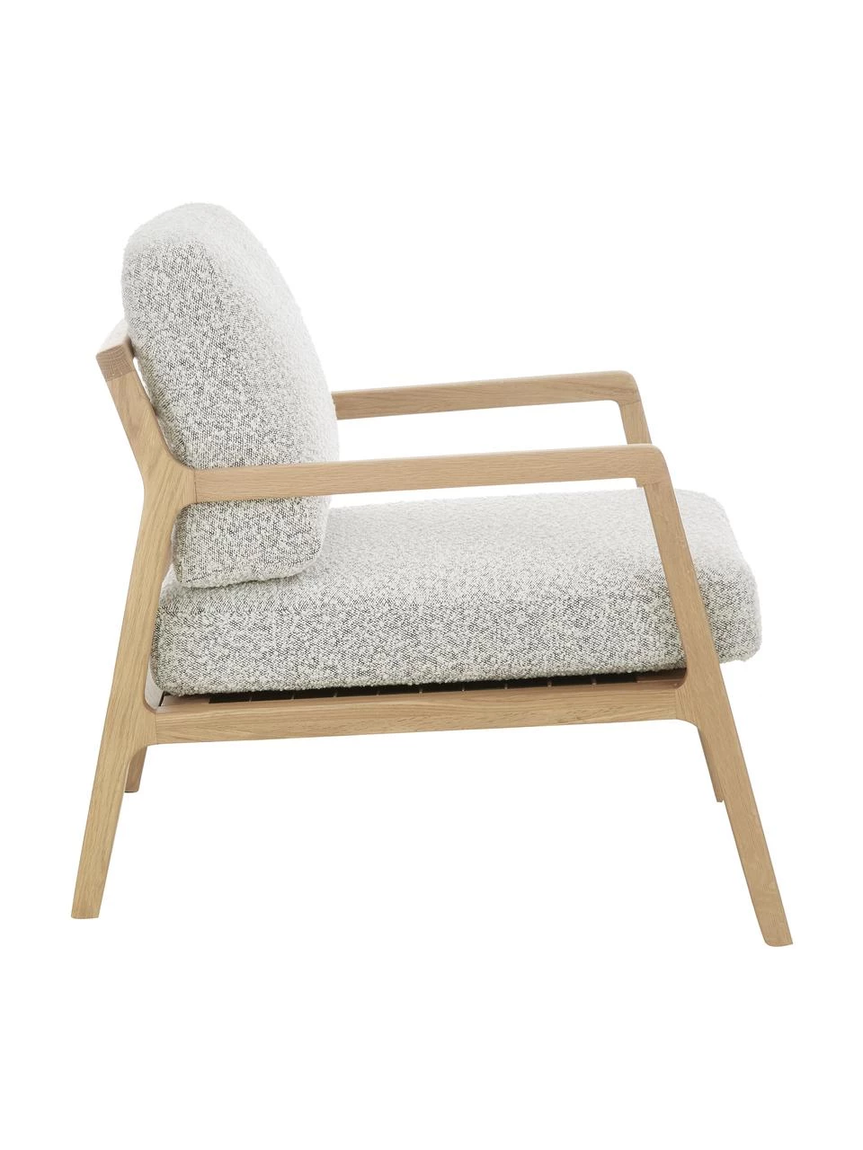 Westwing Collection Bouclé-Sessel Becky aus Eichenholz, B 73 x H 71 cm 5 Westwing Collection Bouclé-Sessel Becky aus Eichenholz, B 73 x H 71 cm – Bild 5