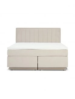 Westwing Collection Boxspringbett Livia mit Stauraumfunktion in Creme, B 140 x L 200 cm, Härtegrad 2 -Schlafzimmer Verkäufe 2022 Boxspringbett Livia mit Stauraumfunktion in Creme 3