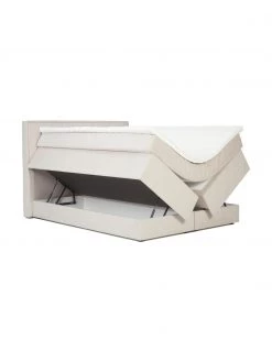 Westwing Collection Boxspringbett Livia mit Stauraumfunktion in Creme, B 140 x L 200 cm, Härtegrad 2 -Schlafzimmer Verkäufe 2022 Boxspringbett Livia mit Stauraumfunktion in Creme 4