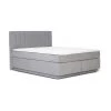 Westwing Collection Boxspringbett Livia mit Stauraumfunktion in Grau, B 140 x L 200 cm, Härtegrad 2