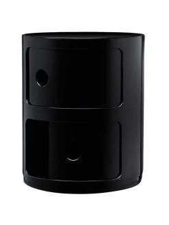 Kartell Design Container Componibili 2 Modules in Schwarz, Ø 32 x H 40 cm -Schlafzimmer Verkäufe 2022 Design Container Componibili 2 Modules in Schwarz 7