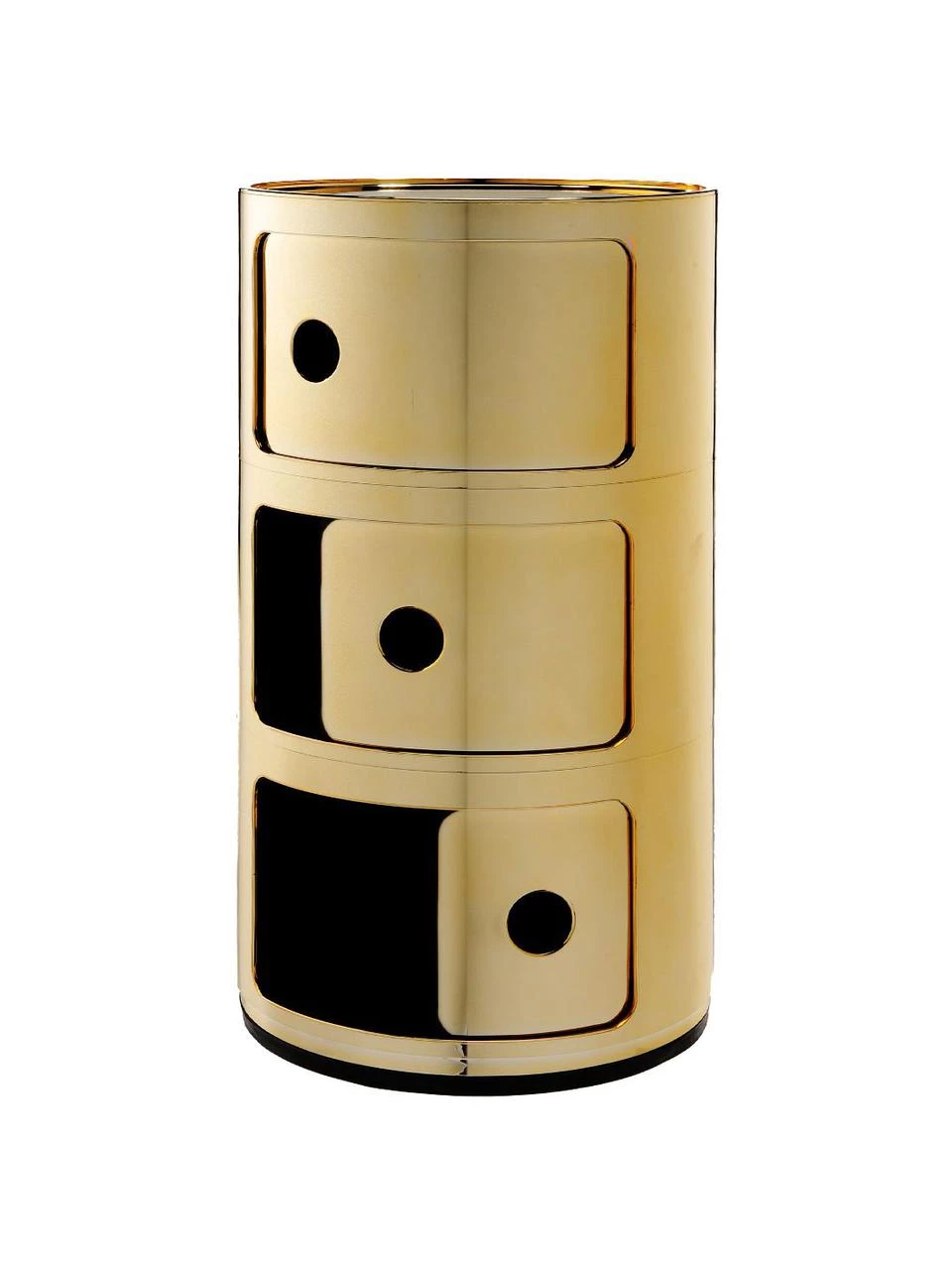 Kartell Design Container Componibili 3 Modules in Gold, Ø 32 x H 59 cm 4 Kartell Design Container Componibili 3 Modules in Gold, Ø 32 x H 59 cm – Bild 4