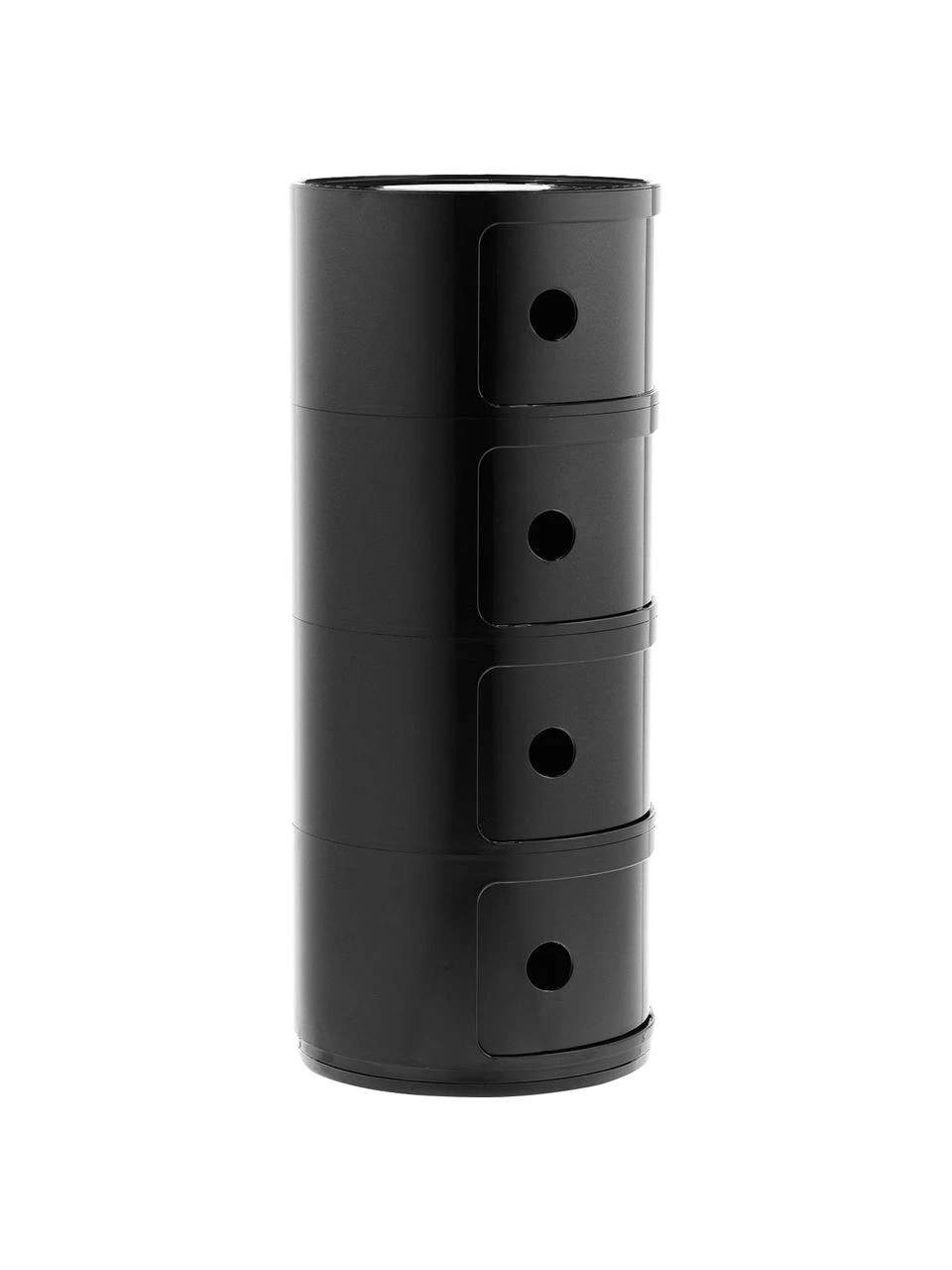 Kartell Design Container Componibili 4 Modules in Schwarz, Ø 32 x H 77 cm 3 Kartell Design Container Componibili 4 Modules in Schwarz, Ø 32 x H 77 cm – Bild 3