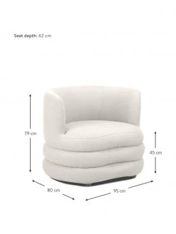 Alex Rivière x Westwing Collection Designer Bouclé-Sessel Solomon in Hellbeige, B 95 x T 80 cm -Schlafzimmer Verkäufe 2022 Designer Boucle Sessel Solomon in Hellbeige 4