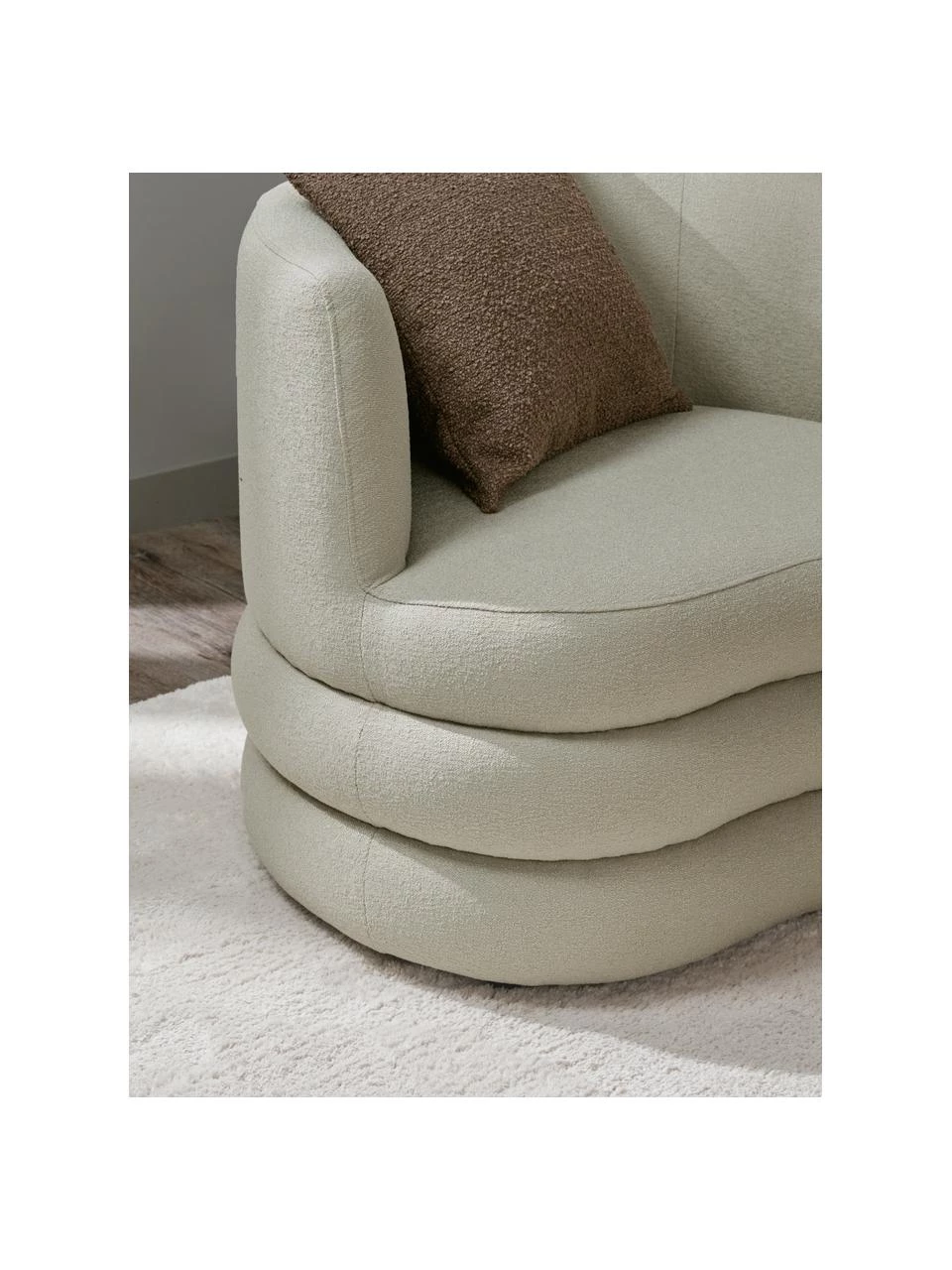 Westwing Collection Designer Bouclé-Sessel Solomon in Matcha-Grün, B 95 x T 80 cm 3 Westwing Collection Designer Bouclé-Sessel Solomon in Matcha-Grün, B 95 x T 80 cm – Bild 3