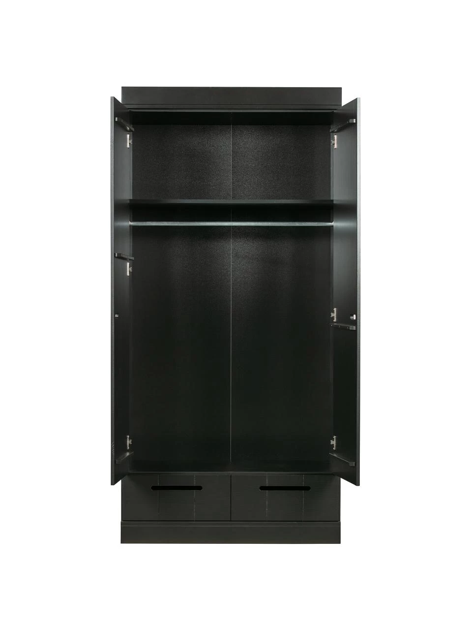 Drehtürenschrank Connect in Schwarz, 2-türig, B 94 x H 195 cmNur noch wenige verfügbar 5 Drehtürenschrank Connect in Schwarz, 2-türig, B 94 x H 195 cmNur noch wenige verfügbar – Bild 5