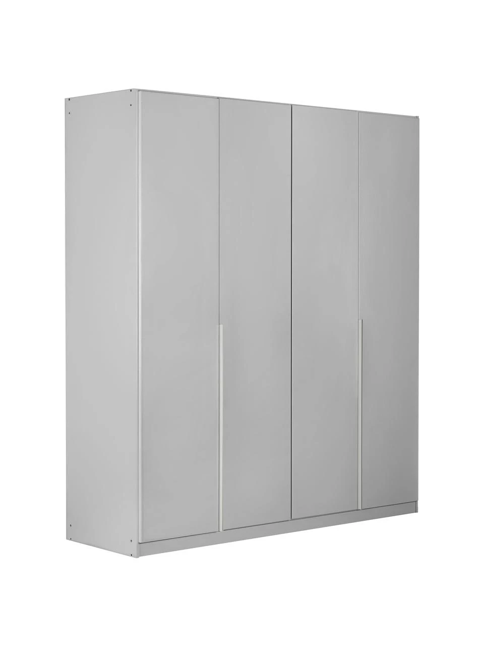 Drehtürenschrank Mia in Hellgrau, 4-türig, B 181 x H 210 cm 1 Drehtürenschrank Mia in Hellgrau, 4-türig, B 181 x H 210 cm