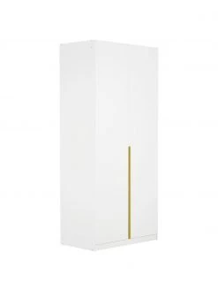 Drehtürenschrank Mia in Weiß, 2-türig, B 91 x H 210 cm