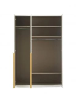 Drehtürenschrank Mia in Weiß, 3-türig, B 136 x H 210 cm 9 Drehtürenschrank Mia in Weiß, 3-türig, B 136 x H 210 cm -Schlafzimmer Verkäufe 2022 Drehturenschrank Mia in Weiss 3 turig 3