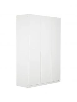 Drehtürenschrank Mia in Weiß, 3-türig, B 136 x H 210 cm