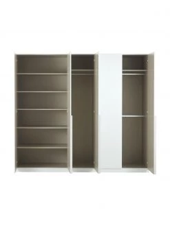 Drehtürenschrank Mia in Weiß, 5-türig, B 226 x H 210 cm -Schlafzimmer Verkäufe 2022 Drehturenschrank Mia in Weiss 5 turig 10