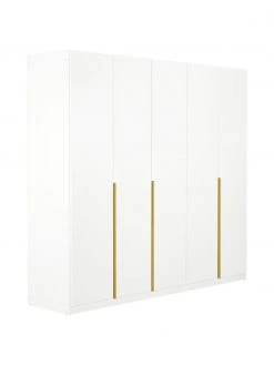 Drehtürenschrank Mia in Weiß, 5-türig, B 226 x H 210 cm