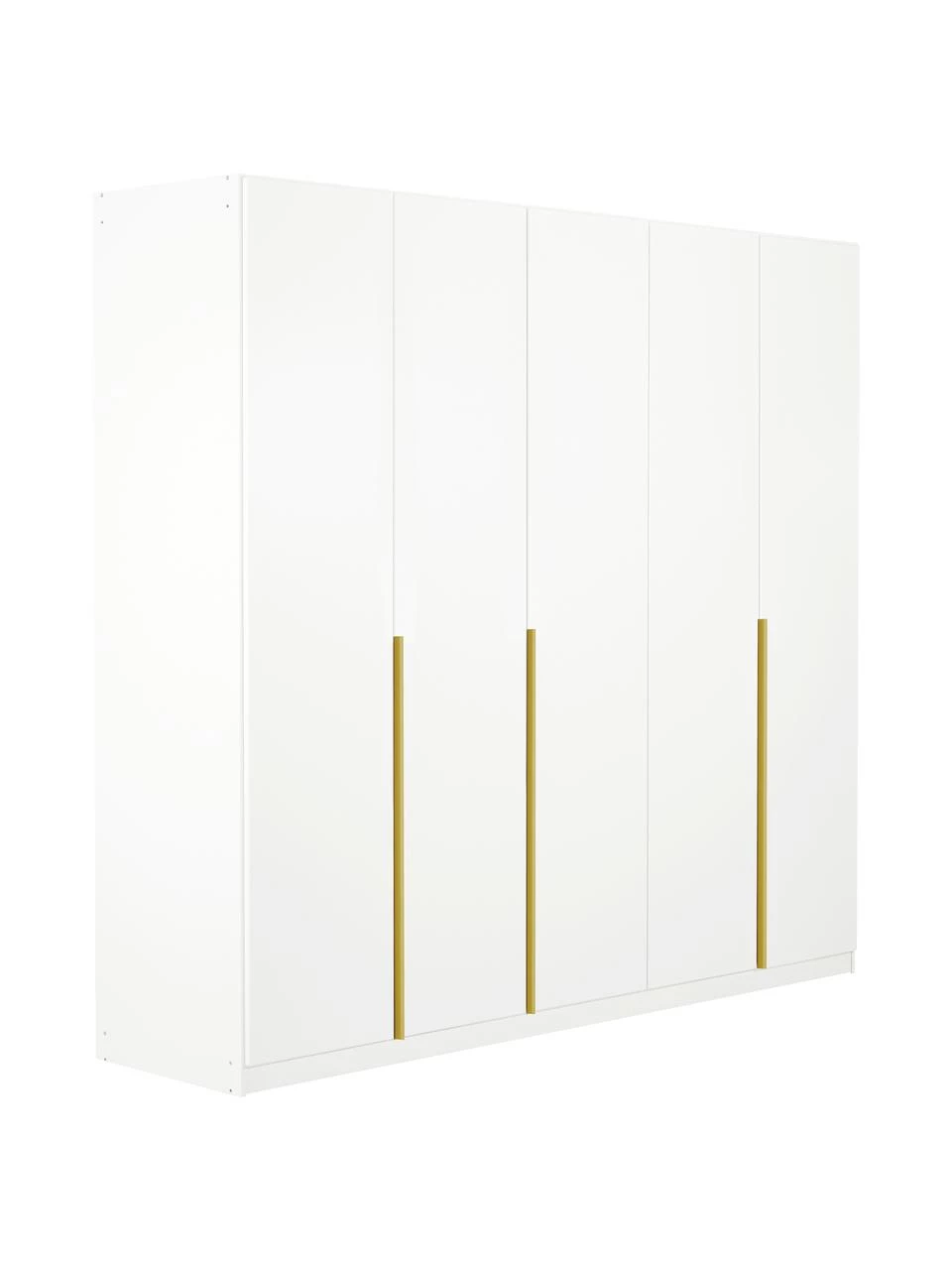 Drehtürenschrank Mia in Weiß, 5-türig, B 226 x H 210 cm 1 Drehtürenschrank Mia in Weiß, 5-türig, B 226 x H 210 cm