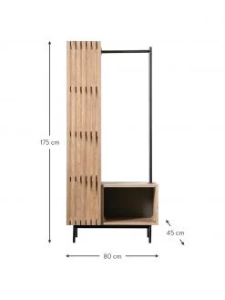 Garderobe Okayama aus Eichenholz, B 80 x H 175 cm 6 Garderobe Okayama aus Eichenholz, B 80 x H 175 cm -Schlafzimmer Verkäufe 2022 Garderobe Okayama aus Eichenholz 2