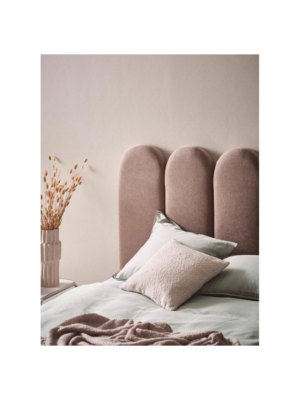 Jotex Gepolstertes Chenille-Kopfteil Miami, B 125 x H 124 cm 2 Jotex Gepolstertes Chenille-Kopfteil Miami, B 125 x H 124 cm – Bild 2