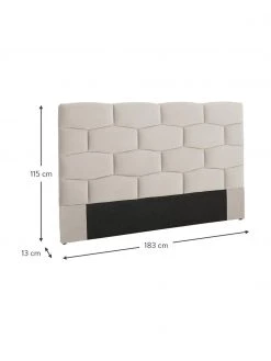 Gepolstertes Samt-Kopfteil Teggan in Beige, B 183 x H 115 cm -Schlafzimmer Verkäufe 2022 Gepolstertes Samt Kopfteil Teggan in Beige 2