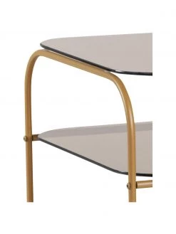 H&uuml;bsch Glas-Beistelltisch Echo in Bernsteinfarben, B 41 x H 42 cmNur noch wenige verfügbar -Schlafzimmer Verkäufe 2022 Glas Beistelltisch Echo in Bernsteinfarben 3