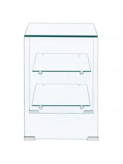 Bizzotto Glas-Nachttisch Glasse, B 50 x H 58 cm -Schlafzimmer Verkäufe 2022 Glas Nachttisch Glasse 4