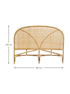 Nordal Handgeflochtenes Rattan Kopfteil Bali, B 180 x H 140 cm -Schlafzimmer Verkäufe 2022 Handgeflochtenes Rattan Kopfteil Bali 2
