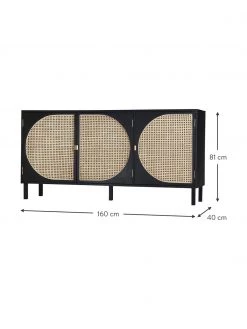 HKliving Handgemachtes Sideboard Lizzie aus Sungkai-Holz mit Wiener-Geflecht, B 160 x H 81 cm 8 HKliving Handgemachtes Sideboard Lizzie aus Sungkai-Holz mit Wiener-Geflecht, B 160 x H 81 cm -Schlafzimmer Verkäufe 2022 Handgemachtes Sideboard Lizzie aus Sungkai Holz mit Wiener Geflecht 2