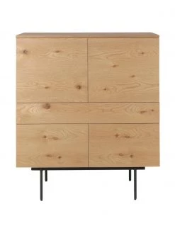 Highboard Allure mit Schublade und Türen aus Eichenholzfurnier, B 100 x H 120 cm 11 Highboard Allure mit Schublade und Türen aus Eichenholzfurnier, B 100 x H 120 cm -Schlafzimmer Verkäufe 2022 Highboard Allure mit Schublade und Turen aus Eichenholzfurnier 5