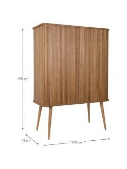 Zuiver Highboard Barbier mit Schiebetür und geriffelter Front, B 100 x H 140 cm 8 Zuiver Highboard Barbier mit Schiebetür und geriffelter Front, B 100 x H 140 cm -Schlafzimmer Verkäufe 2022 Highboard Barbier mit Schiebetur und geriffelter Front 2
