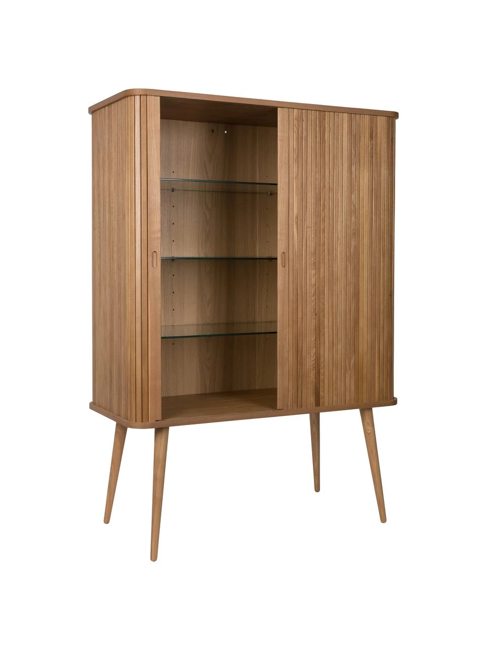 Zuiver Highboard Barbier mit Schiebetür und geriffelter Front, B 100 x H 140 cm 5 Zuiver Highboard Barbier mit Schiebetür und geriffelter Front, B 100 x H 140 cm – Bild 5