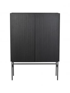 Rowico Highboard Halifax mit geriffelter Front in Schwarz, B 100 x H 140 cm 8 Rowico Highboard Halifax mit geriffelter Front in Schwarz, B 100 x H 140 cm -Schlafzimmer Verkäufe 2022 Highboard Halifax mit geriffelter Front in Schwarz 3