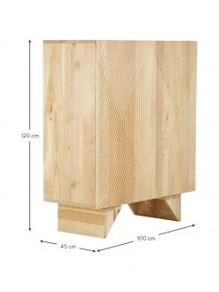 Westwing Collection Highboard Louis aus massivem Eschenholz mit Türen, B 100 x H 120 cm -Schlafzimmer Verkäufe 2022 Highboard Louis aus massivem Eschenholz mit Turen 2