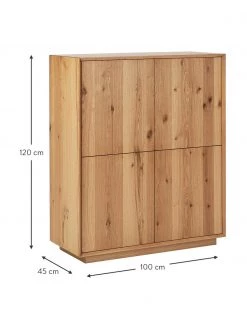 Westwing Collection Highboard Noel aus Eschenholzfurnier, B 100 x H 120 cm 9 Westwing Collection Highboard Noel aus Eschenholzfurnier, B 100 x H 120 cm -Schlafzimmer Verkäufe 2022 Highboard Noel aus Eschenholzfurnier 3