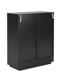 Westwing Collection Highboard Noel aus Eschenholzfurnier in Schwarz, B 100 x H 120 cm 10 Westwing Collection Highboard Noel aus Eschenholzfurnier in Schwarz, B 100 x H 120 cm -Schlafzimmer Verkäufe 2022 Highboard Noel aus Eschenholzfurnier in Schwarz 4