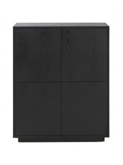 Westwing Collection Highboard Noel aus Eschenholzfurnier in Schwarz, B 100 x H 120 cm 11 Westwing Collection Highboard Noel aus Eschenholzfurnier in Schwarz, B 100 x H 120 cm -Schlafzimmer Verkäufe 2022 Highboard Noel aus Eschenholzfurnier in Schwarz 5