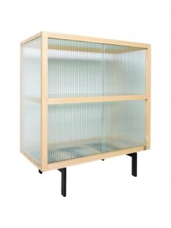HKliving Highboard Oli mit Glas-Schiebet&uuml;ren, B 80 x H 89 cm -Schlafzimmer Verkäufe 2022 Highboard Oli mit Glas Schiebeturen 3