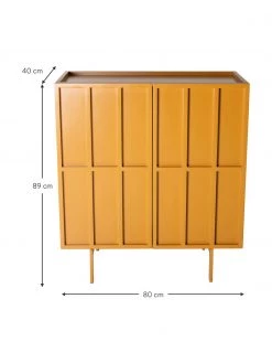 HKliving Highboard Pebble in Orange, B 80 x H 89 cm 8 HKliving Highboard Pebble in Orange, B 80 x H 89 cm -Schlafzimmer Verkäufe 2022 Highboard Pebble in Orange 2