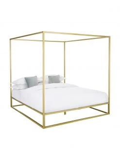 Westwing Collection Himmelbett Belle aus Metall in Gold, 160 x 200 cm