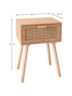 Holz-Nachttisch Romeo mit Wiener Geflecht, B 40 x H 56 cm -Schlafzimmer Verkäufe 2022 Holz Nachttisch Romeo mit Wiener Geflecht 3