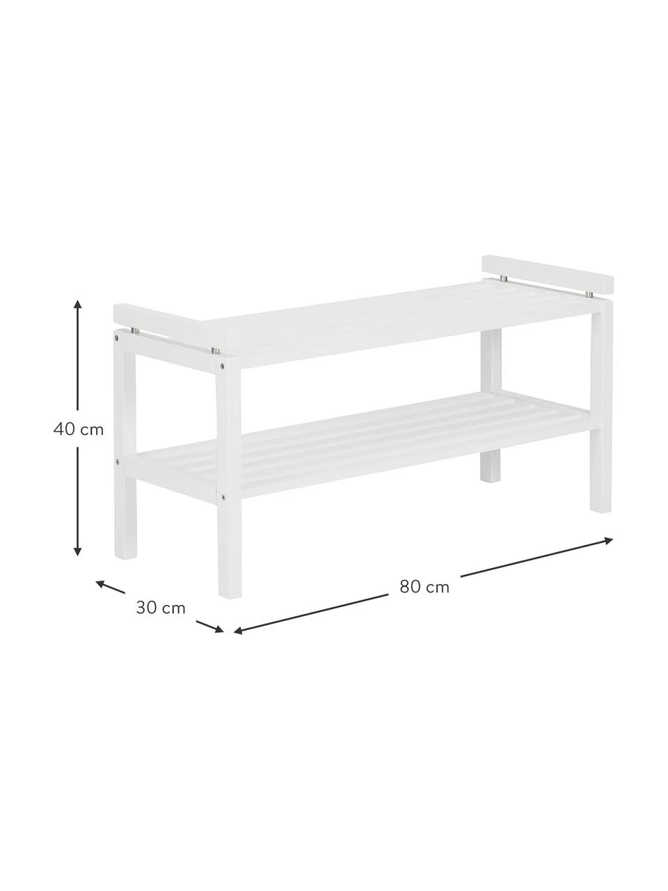 Rowico Holz-Schuhregal Confetti mit 2 Ablageflächen, B 80 x H 40 cm 2 Rowico Holz-Schuhregal Confetti mit 2 Ablageflächen, B 80 x H 40 cm – Bild 2