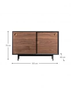 Holz-Sideboard Barbican mit 2 Schiebetüren, B 120 x H 75 cmNur noch 1 Artikel verfügbar -Schlafzimmer Verkäufe 2022 Holz Sideboard Barbican mit 2 Schiebeturen 2