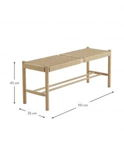 Holz-Sitzbank Ellan mit Binsengeflecht, B 110 x H 45 cm 8 Holz-Sitzbank Ellan mit Binsengeflecht, B 110 x H 45 cm -Schlafzimmer Verkäufe 2022 Holz Sitzbank Ellan mit Binsengeflecht 2