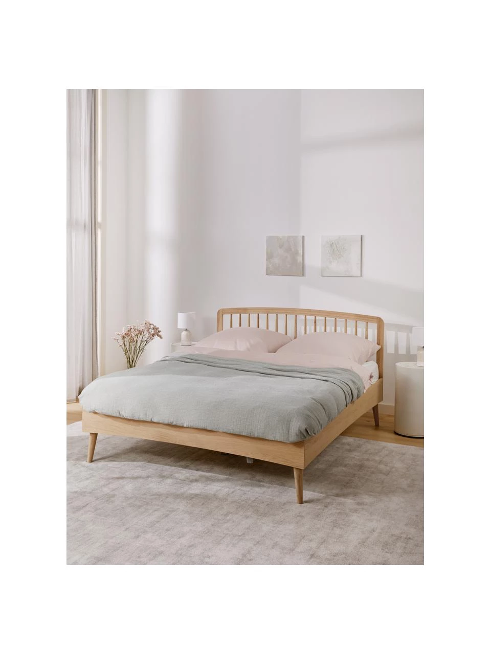 Westwing Collection Holzbett Signe mit Kopfteil, 140 x 200 cm 2 Westwing Collection Holzbett Signe mit Kopfteil, 140 x 200 cm – Bild 2