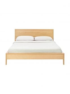 Westwing Collection Holzbett Tammy mit Kopfteil in Hellbraun, 140 x 200 cm -Schlafzimmer Verkäufe 2022 Holzbett Tammy mit Kopfteil in Hellbraun 3