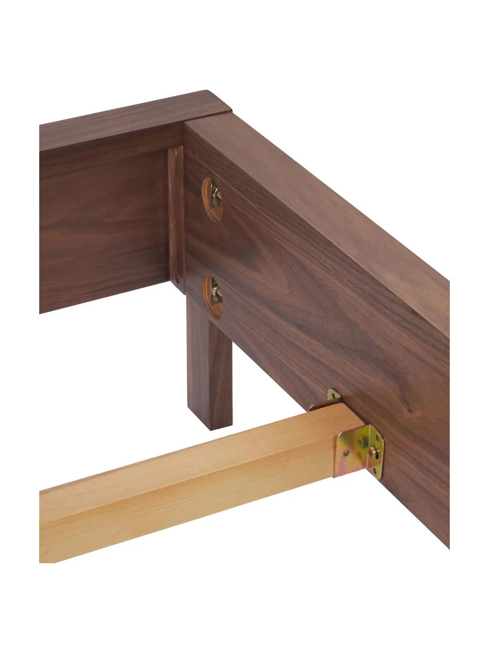 Westwing Collection Holzbett Tammy ohne Kopfteil in Dunkelbraun, 140 x 200 cm 5 Westwing Collection Holzbett Tammy ohne Kopfteil in Dunkelbraun, 140 x 200 cm – Bild 5