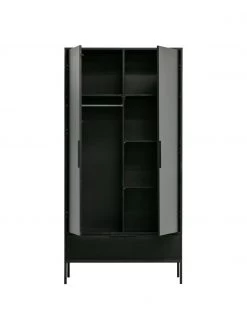 Kleiderschrank Adam in Schwarz, 2-türig, B 100 x H 200 cm -Schlafzimmer Verkäufe 2022 Kleiderschrank Adam in Schwarz 2 turig 4
