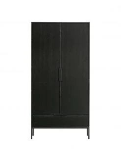 Kleiderschrank Adam in Schwarz, 2-türig, B 100 x H 200 cm -Schlafzimmer Verkäufe 2022 Kleiderschrank Adam in Schwarz 2 turig 5